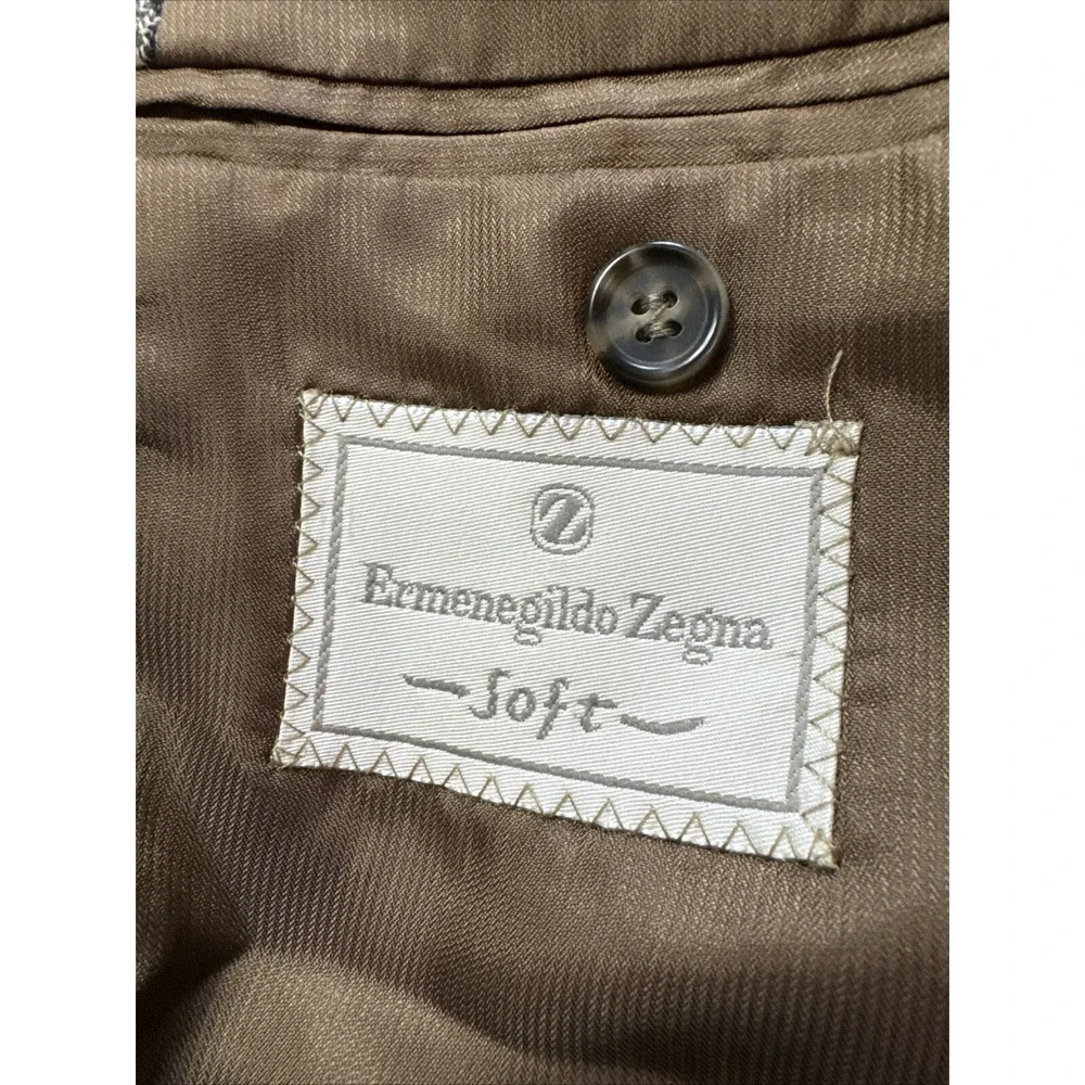Ermenegildo Zegna Soft Silk Blend Sport Coat Blazer Jacket Men's 44R Woven‎ Rare